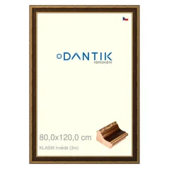 DANTIK obraz, puzzle, fotorámik 80x120 | KLASIK hnedý (Plexi Clear)