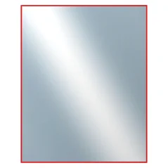 DANTIK - Zrkadlo v ráme - rozmery s rámom cca 80x100 cm z hliníkovej lišty červenej farby - P01-098 (7001098)