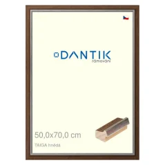 DANTIK obraz, puzzle, fotorámik 50x70 | TAIGA hnedá (Plexi Clear)