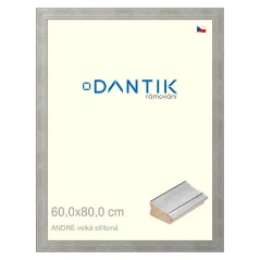 DANTIK obraz, puzzle, fotorámik 60x80 | ANDRÉ big silver (Plexi Clear)