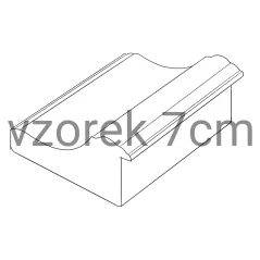 Vzorek rámařské lišty 7 cm - 3106 TAIGA sv.hnědá