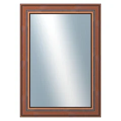 DANTIK - Zarámované zrkadlo - rozmer s rámom cca 50x70 cm z lišty ANGLIE hnedá (561)