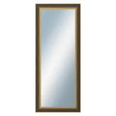 DANTIK - Zrkadlo v ráme - rozmery s rámom cca 50x120 cm z liatiny WATER čierny a zlatý plast (3071)