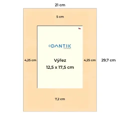 Paspartovací kartón DANTIK - P59 - 4x8440 - 21x29 - 713x18v (A4 na výšku)