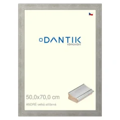 DANTIK obraz, puzzle, fotorámik 50x70 | ANDRÉ big silver (Plexi Clear)