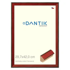 DANTIK obrázok, puzzle, fotorámik 29,7x42 | INCLINATA farba červená (Plexi Clear)