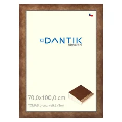 DANTIK rám na fotografie, puzzle, 70x100 | TOMAS bronz veľký (Plexi Clear)