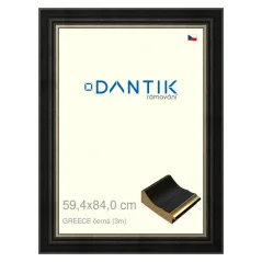 DANTIK obrázok, puzzle, fotorámik 59,4x84 | GREECE čierna (Plexi Clear)