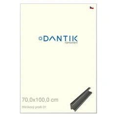 DANTIK rám na obrázky, puzzle, fotografie 70x100 | ALU profil 7001 Strieborný lesklý (Plexi Clear)
