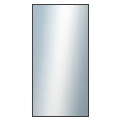 DANTIK - Zrkadlo v ráme - rozmery s rámom cca 50x100 cm z hliníka čiernej farby - P22-021 (7022021)