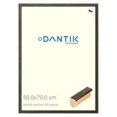 DANTIK obraz, puzzle, fotorámik 50x70 | Metalli oidati AG dark (Plexi Clear)