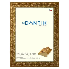 DANTIK obraz, puzzle, fotorámik 59,4x84 | BACK dekoratívny zlatý (Plexi Clear)