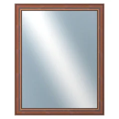DANTIK - Zarámované zrkadlo - rozmer s rámom cca 80x100 cm z lišty ANGLIE hnedá (561)