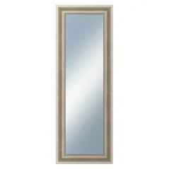 DANTIK - Zarámované zrcadlo - rozměr s rámem cca 50x140 cm z lišty KŘÍDLO velké stříbrné patina (2773)