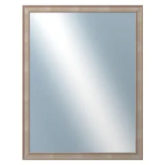 DANTIK - Zarámované zrkadlo - rozmer s rámom cca 70x90 cm z lišty TOOTH malá strieborná (3162)