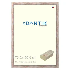 DANTIK rám na fotografie, puzzle, fotografie 70x100 | PAINT červená veľká (Plexi Clear)
