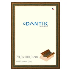 DANTIK obrázok, puzzle, fotorámik 70x100 | HRAD zelený (Plexi Clear)