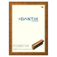 DANTIK obrázok, puzzle, fotorámček 21x29,7 | GRAFIC bronzový (sklo číre)