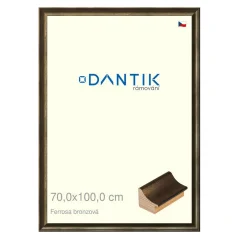 DANTIK obraz, puzzle, fotorámik 70x100 | Ferrosa bronz (Plexi Clear)