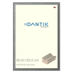DANTIK obraz, puzzle, fotorámik 80x120 | CHURCH small grey (Plexi Clear)