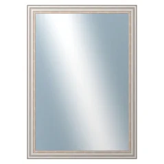 DANTIK - Zarámované zrkadlo - rozmer s rámom cca 50x70 cm z lišty TOULON biela veľká (2665)