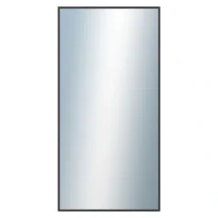 DANTIK - Zrkadlo v ráme - rozmery s rámom cca 50x100 cm z hliníka čiernej farby - P03-021 (7003021)