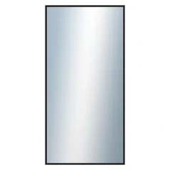 DANTIK - Zrkadlo v ráme - rozmery s rámom cca 50x100 cm z hliníka čierny lesklý - P269-016 (7269016)