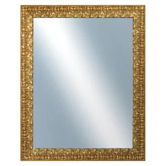 DANTIK - Zarámované zrkadlo - rozmer s rámom cca 80x100 cm z lišty ZVRATNÁ zdobná zlatá (2888)