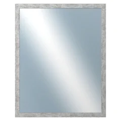 DANTIK - Zarámované zrkadlo - rozmer s rámom cca 40x50 cm z lišty DUNE strieborná (2945)