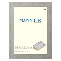 DANTIK obraz, puzzle, fotorámik 29,7x42 | ANDRÉ big silver (Plexi Clear)