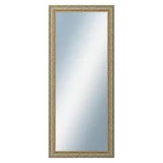 DANTIK - Zarámované zrkadlo - rozmer s rámom cca 60x140 cm z lišty ZVRATNÁ bielozlatá plast (3067)