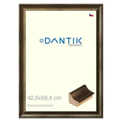 DANTIK obraz, puzzle, fotorámik 42x59,4 | Ferrosa bronz (Plexi Clear)