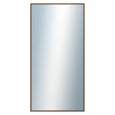 DANTIK - Zarámované zrkadlo - rozmer s rámom cca 60x120 cm z lišty Hliník hnedá - P269-211 (7269211)