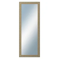 DANTIK - Zarámované zrkadlo - rozmer s rámom cca 60x160 cm z lišty ZVRATNÁ bielozlatá plast (3067)