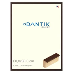 DANTIK obraz, puzzle, fotorámik 60x80 | KASSETTE hnedý (Plexi Clear)