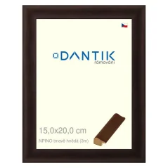 DANTIK obraz, puzzle, fotorámik 15x20 | NPINO tmavohnedá (sklo číre)