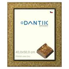 DANTIK obraz, puzzle, fotorámik 40x50 | PRAHA gold (Plexi Clear)