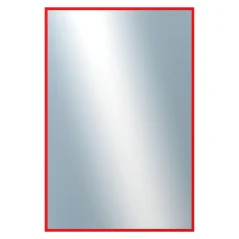 DANTIK - Zrkadlo v ráme - rozmery s rámom cca 40x60 cm z hliníkovej lišty červenej farby - P01-098 (7001098)