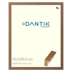 DANTIK obraz, puzzle, foto rám 40x50 | KASSETTE orech (sklo číre)