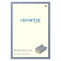DANTIK obraz, puzzle, fotorámik 80x120 | CHURCH small blue (Plexi Clear)