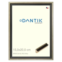 DANTIK obraz, puzzle, fotorámik 15x20 | NINA black AG line (sklo číre)