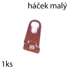 Kování na ALU rámy MALÝ mont. kanál - Háček NIELSEN malý