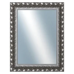 DANTIK - Zarámované zrcadlo - rozměr s rámem cca 70x90 cm z lišty ROKOKO grafitová (2884)
