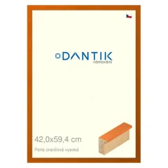 DANTIK obraz, puzzle, fotorámik 42x59,4 | PERLA oranžová vysoká (Plexi Clear)