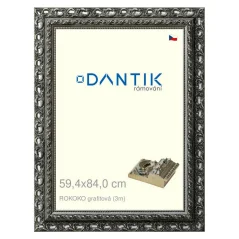 DANTIK obraz, puzzle, fotorámik 59,4x84 | ROKOKO grafit (Plexi Clear)