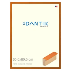 DANTIK obraz, puzzle, fotorámik 60x80 | PERLA oranžová vysoká (Plexi Clear)