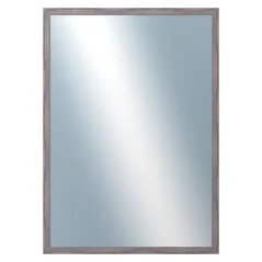 DANTIK - Zarámované zrkadlo - rozmer s rámom cca 50x70 cm z lišty KASSETTE tmavosivá (3056)