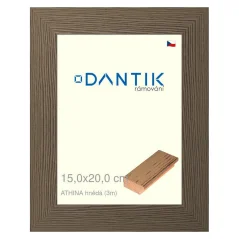 DANTIK obraz, puzzle, fotorámik 15x20 | ATHINA hnedá (sklo číre)