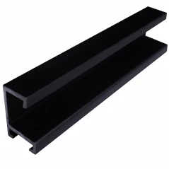 DANTIK - Zrkadlo v ráme - rozmery s rámom cca 50x140 cm z hliníka čiernej farby - P03-021 (7003021)