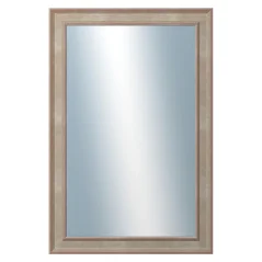 DANTIK - Zarámované zrkadlo - rozmer s rámom cca 40x60 cm z lišty TOOTH malá strieborná (3162)